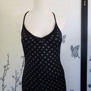 [Styles] Black Tank Top Metallic Silver Stars